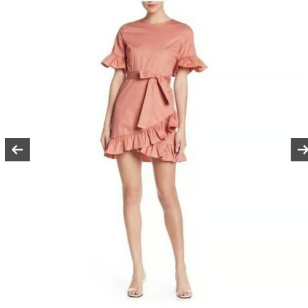 English Factory ruffle twill dress